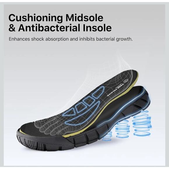 FREE SOLDIER Men's Hiking/Work Boots Size 9 Wide - Picture 4 of 7